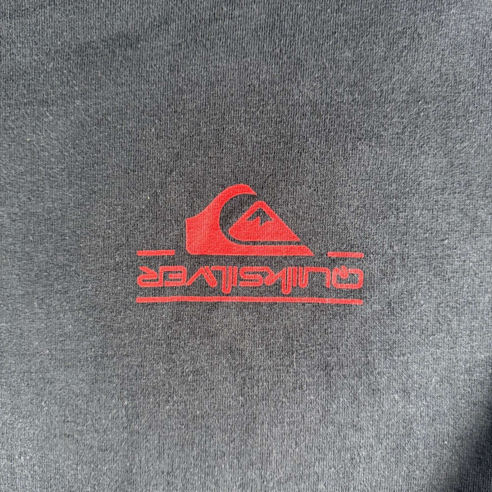 Quiksilver x Stranger Things Crewneck Mens L 25.5in Pit Black Cotton Collab